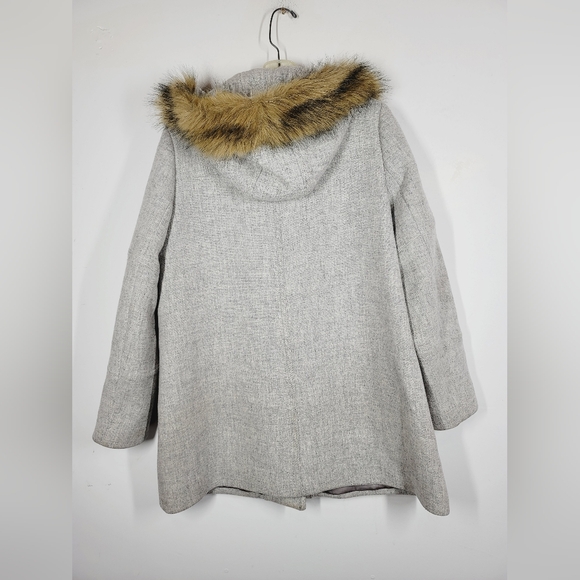 J Crew Gray Italian Stadium Cloth NELLO GORI Wool Coat, Size 12 - Picture 2 of 7